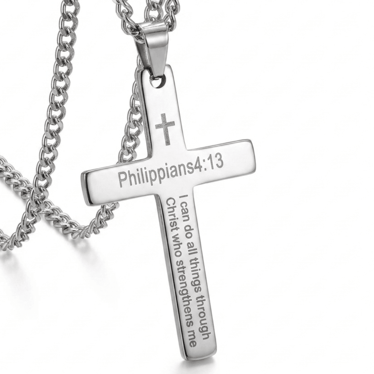 Philippians 4:13 Cross Necklace - EliorWatches