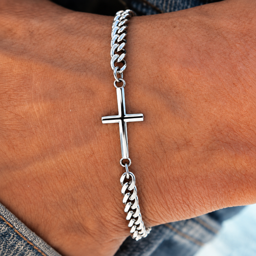 Stainless Steel Cross Bracelet