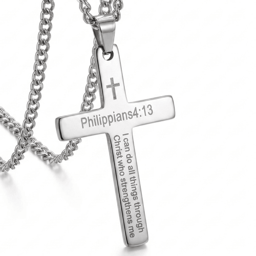 Philippians 4:13 Cross Necklace - EliorWatches